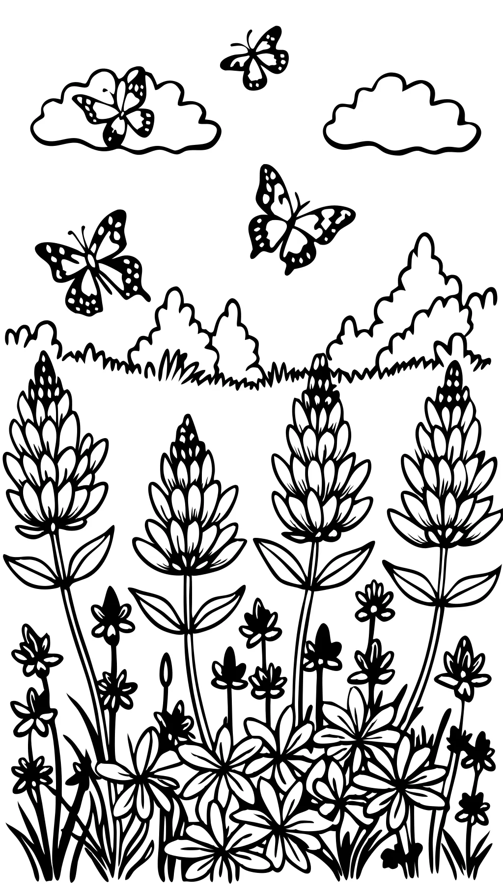 bluebonnet coloring page